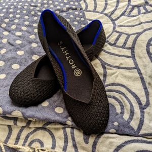 Rothy's Black Honeycomb Flats